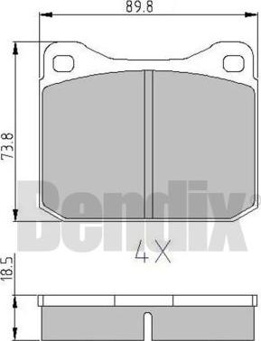 BENDIX 510111 - Bremžu uzliku kompl., Disku bremzes adetalas.lv