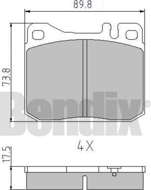 BENDIX 510112 - Bremžu uzliku kompl., Disku bremzes adetalas.lv