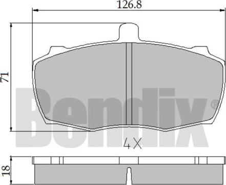 BENDIX 510181 - Bremžu uzliku kompl., Disku bremzes adetalas.lv