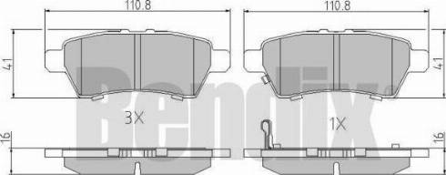 BENDIX 510862 - Bremžu uzliku kompl., Disku bremzes adetalas.lv