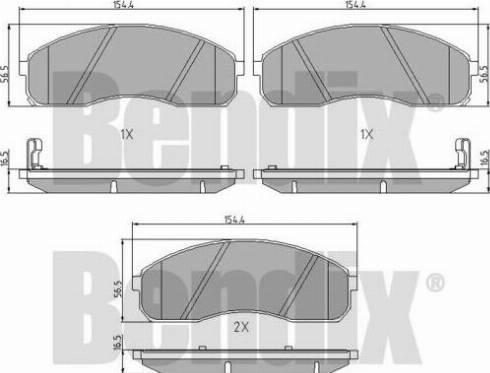 BENDIX 510827 - Bremžu uzliku kompl., Disku bremzes adetalas.lv