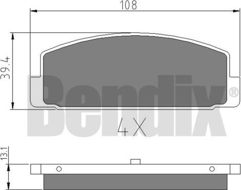 BENDIX 510360 - Bremžu uzliku kompl., Disku bremzes adetalas.lv