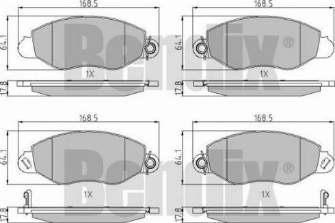 BENDIX 510373 - Bremžu uzliku kompl., Disku bremzes adetalas.lv