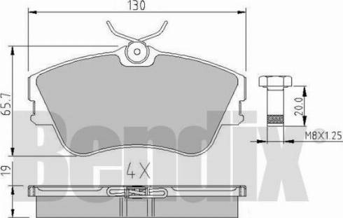 BENDIX 510264 - Bremžu uzliku kompl., Disku bremzes adetalas.lv