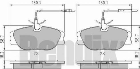 BENDIX 510274 - Bremžu uzliku kompl., Disku bremzes adetalas.lv