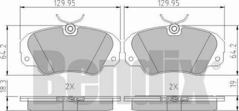 BENDIX 510272 - Bremžu uzliku kompl., Disku bremzes adetalas.lv