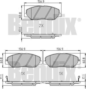 BENDIX 510746 - Bremžu uzliku kompl., Disku bremzes adetalas.lv