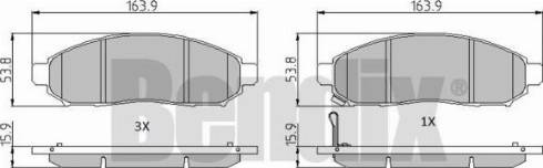 BENDIX 510756 - Bremžu uzliku kompl., Disku bremzes adetalas.lv