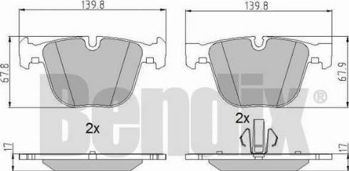 BENDIX 510753 - Bremžu uzliku kompl., Disku bremzes adetalas.lv