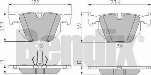 BENDIX 510752 - Bremžu uzliku kompl., Disku bremzes adetalas.lv