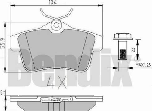 BENDIX 510766 - Bremžu uzliku kompl., Disku bremzes adetalas.lv