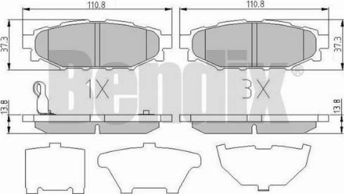 BENDIX 510709 - Bremžu uzliku kompl., Disku bremzes adetalas.lv