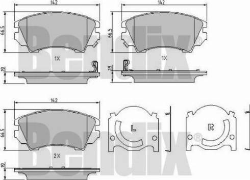 BENDIX 510704 - Bremžu uzliku kompl., Disku bremzes adetalas.lv