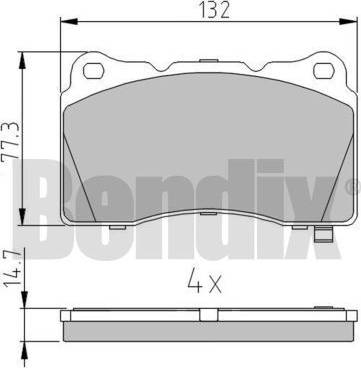 BENDIX 510783 - Bremžu uzliku kompl., Disku bremzes adetalas.lv