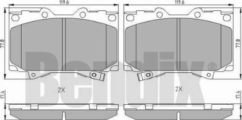 BENDIX 510735 - Bremžu uzliku kompl., Disku bremzes adetalas.lv