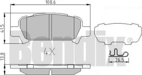 BENDIX 510779 - Bremžu uzliku kompl., Disku bremzes adetalas.lv