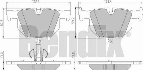 BENDIX 510771 - Bremžu uzliku kompl., Disku bremzes adetalas.lv