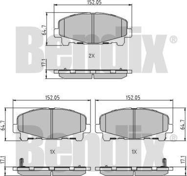 BENDIX 510773 - Bremžu uzliku kompl., Disku bremzes adetalas.lv