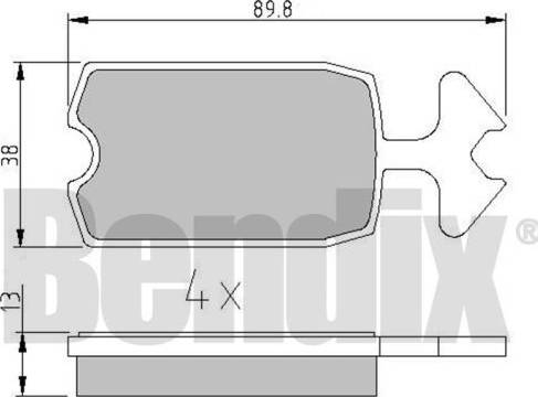 BENDIX 511014 - Bremžu uzliku kompl., Disku bremzes adetalas.lv