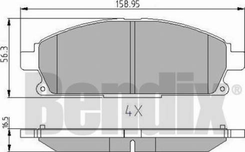 BENDIX 511039 - Bremžu uzliku kompl., Disku bremzes adetalas.lv