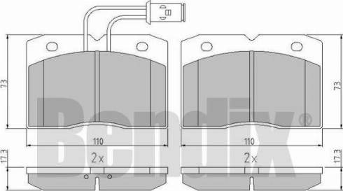 BENDIX 511030 - Bremžu uzliku kompl., Disku bremzes adetalas.lv