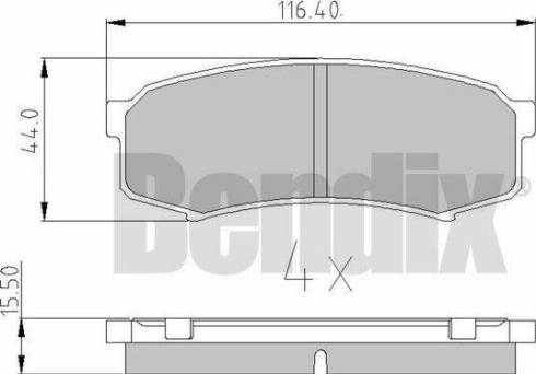 BENDIX 511032 - Bremžu uzliku kompl., Disku bremzes adetalas.lv