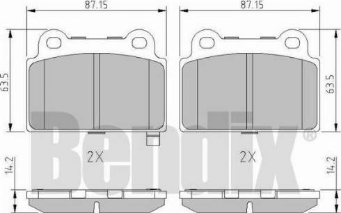 BENDIX 511156 - Bremžu uzliku kompl., Disku bremzes adetalas.lv