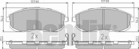 BENDIX 511150 - Bremžu uzliku kompl., Disku bremzes adetalas.lv