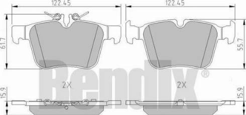 BENDIX 511189 - Bremžu uzliku kompl., Disku bremzes adetalas.lv