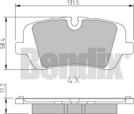 BENDIX 511126 - Bremžu uzliku kompl., Disku bremzes adetalas.lv