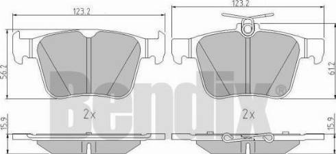 BENDIX 511120 - Bremžu uzliku kompl., Disku bremzes adetalas.lv