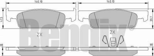 BENDIX 511128 - Bremžu uzliku kompl., Disku bremzes adetalas.lv