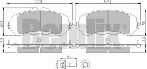 BENDIX 511173 - Bremžu uzliku kompl., Disku bremzes adetalas.lv