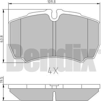 BENDIX 511269 - Bremžu uzliku kompl., Disku bremzes adetalas.lv