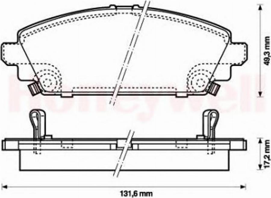 BENDIX 572464 B - Bremžu uzliku kompl., Disku bremzes adetalas.lv