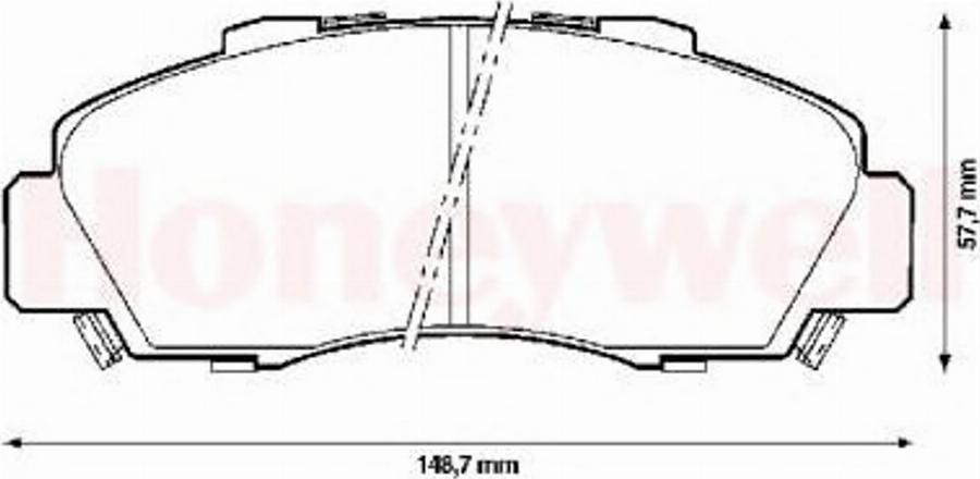 BENDIX 572393B - Bremžu uzliku kompl., Disku bremzes adetalas.lv