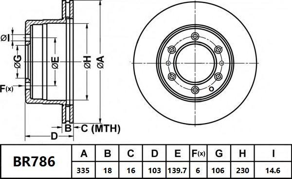 Bendix-AU BR786 ULT - Bremžu diski adetalas.lv