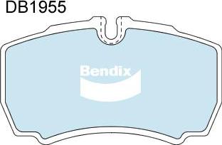 Bendix-AU DB1955 EURO+ - Bremžu uzliku kompl., Disku bremzes adetalas.lv