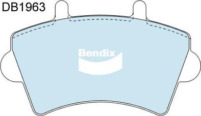 Bendix-AU DB1963 HD - Bremžu uzliku kompl., Disku bremzes adetalas.lv