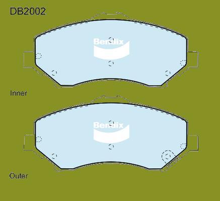 Bendix-AU DB2002 -4WD - Bremžu uzliku kompl., Disku bremzes adetalas.lv