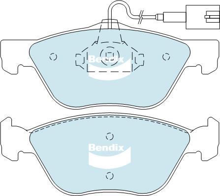 Bendix-AU DB2037 EURO+ - Bremžu uzliku kompl., Disku bremzes adetalas.lv