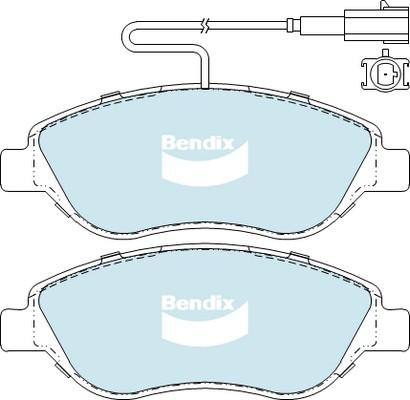 Bendix-AU DB2247 EURO+ - Bremžu uzliku kompl., Disku bremzes adetalas.lv