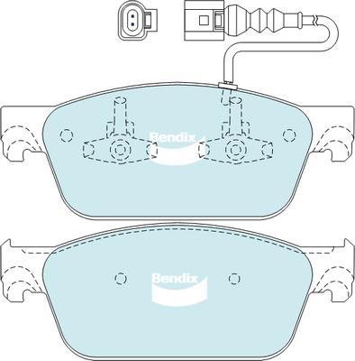 Bendix-AU DB2200 HD - Bremžu uzliku kompl., Disku bremzes adetalas.lv