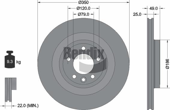 BENDIX Braking BDS1757 - Bremžu diski adetalas.lv