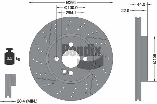 BENDIX Braking BDS2146 - Bremžu diski adetalas.lv