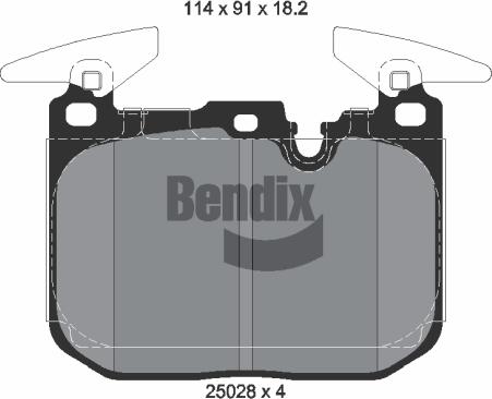 BENDIX Braking BPD1513 - Bremžu uzliku kompl., Disku bremzes adetalas.lv