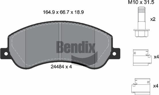 BENDIX Braking BPD1530 - Bremžu uzliku kompl., Disku bremzes adetalas.lv