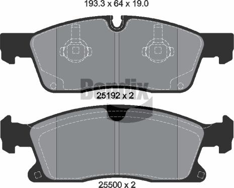 BENDIX Braking BPD1526 - Bremžu uzliku kompl., Disku bremzes adetalas.lv