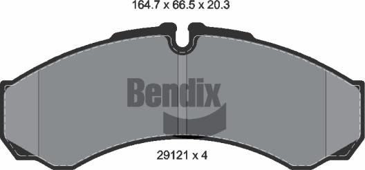 BENDIX Braking BPD1059 - Bremžu uzliku kompl., Disku bremzes adetalas.lv