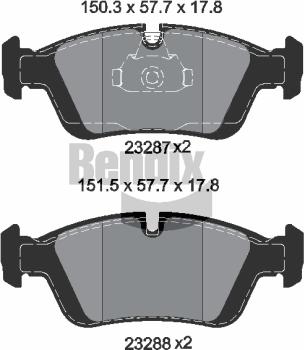 BENDIX Braking BPD1055 - Bremžu uzliku kompl., Disku bremzes adetalas.lv